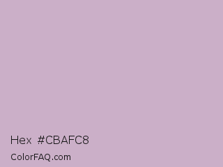 Hex #cbafc8 Color Image
