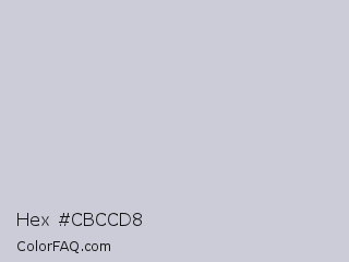 Hex #cbccd8 Color Image