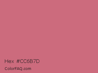 Hex #cc6b7d Color Image