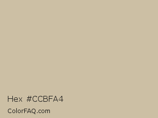 Hex #ccbfa4 Color Image