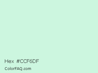 Hex #ccf6df Color Image