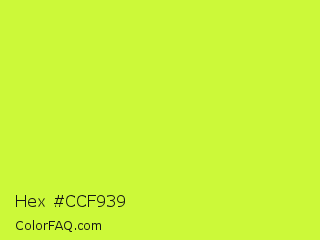 Hex #ccf939 Color Image
