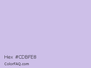 Hex #cdbfe8 Color Image