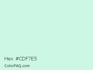 Hex #cdf7e5 Color Image