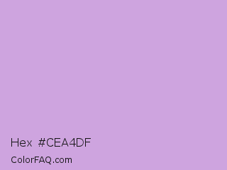 Hex #cea4df Color Image