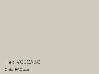 Hex #cecabc Color Image