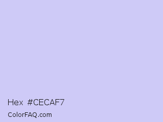 Hex #cecaf7 Color Image