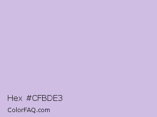 Hex #cfbde3 Color Image