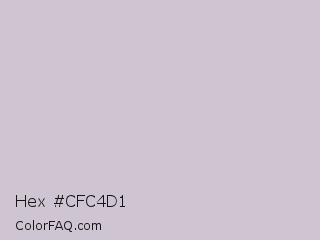 Hex #cfc4d1 Color Image
