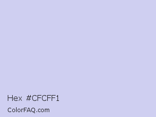 Hex #cfcff1 Color Image