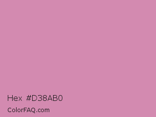 Hex #d38ab0 Color Image