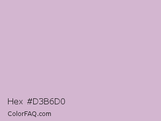 Hex #d3b6d0 Color Image