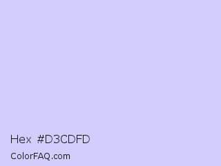Hex #d3cdfd Color Image