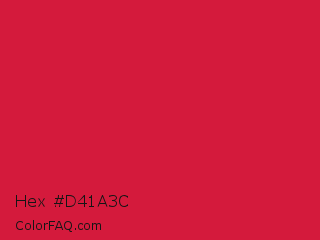 Hex #d41a3c Color Image