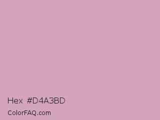 Hex #d4a3bd Color Image