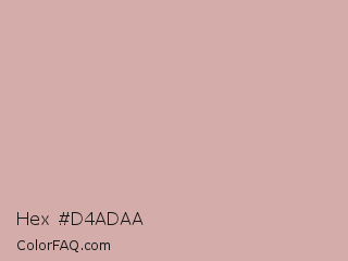 Hex #d4adaa Color Image