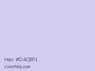 Hex #d4cbf1 Color Image