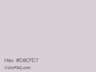 Hex #d8cfd7 Color Image