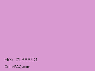Hex #d999d1 Color Image