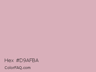 Hex #d9afba Color Image