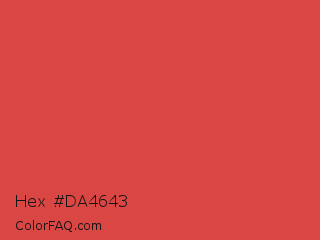 Hex #da4643 Color Image