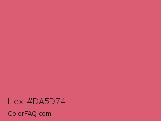 Hex #da5d74 Color Image