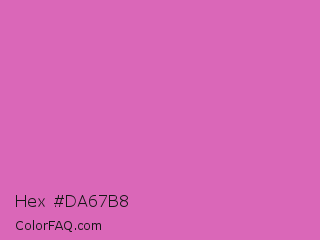 Hex #da67b8 Color Image