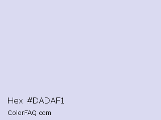Hex #dadaf1 Color Image