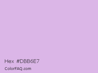 Hex #dbb6e7 Color Image