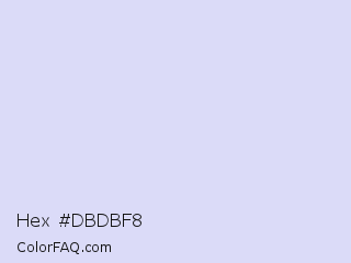 Hex #dbdbf8 Color Image