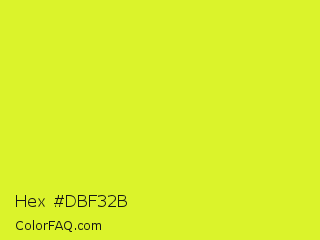 Hex #dbf32b Color Image