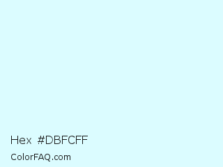 Hex #dbfcff Color Image
