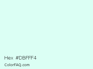 Hex #dbfff4 Color Image