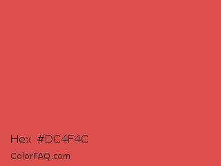 Hex #dc4f4c Color Image