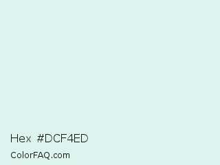 Hex #dcf4ed Color Image