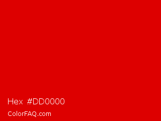 Hex #dd0000 Color Image