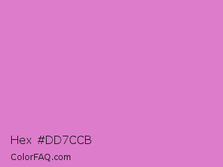 Hex #dd7ccb Color Image