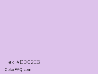 Hex #ddc2eb Color Image