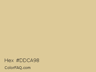 Hex #ddca98 Color Image