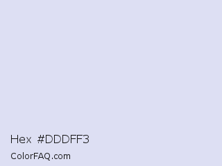 Hex #dddff3 Color Image