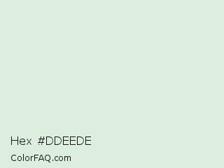 Hex #ddeede Color Image