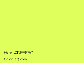 Hex #deff5c Color Image