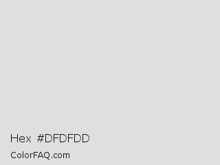 Hex #dfdfdd Color Image