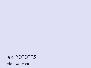 Hex #dfdff5 Color Image