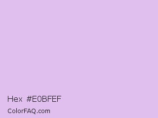 Hex #e0bfef Color Image