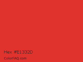 Hex #e1332d Color Image