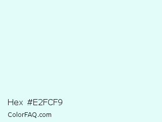 Hex #e2fcf9 Color Image