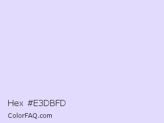 Hex #e3dbfd Color Image