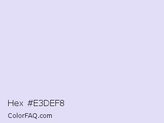 Hex #e3def8 Color Image