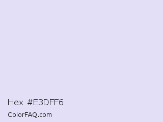 Hex #e3dff6 Color Image